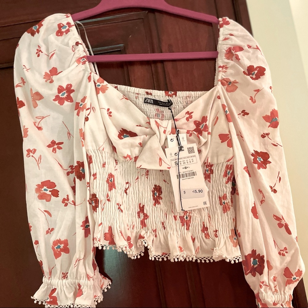 Zara floral top size small